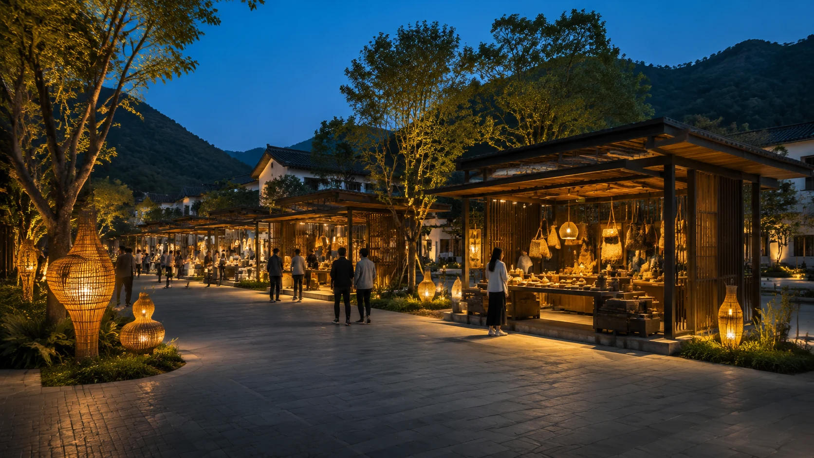 夜景文创集市